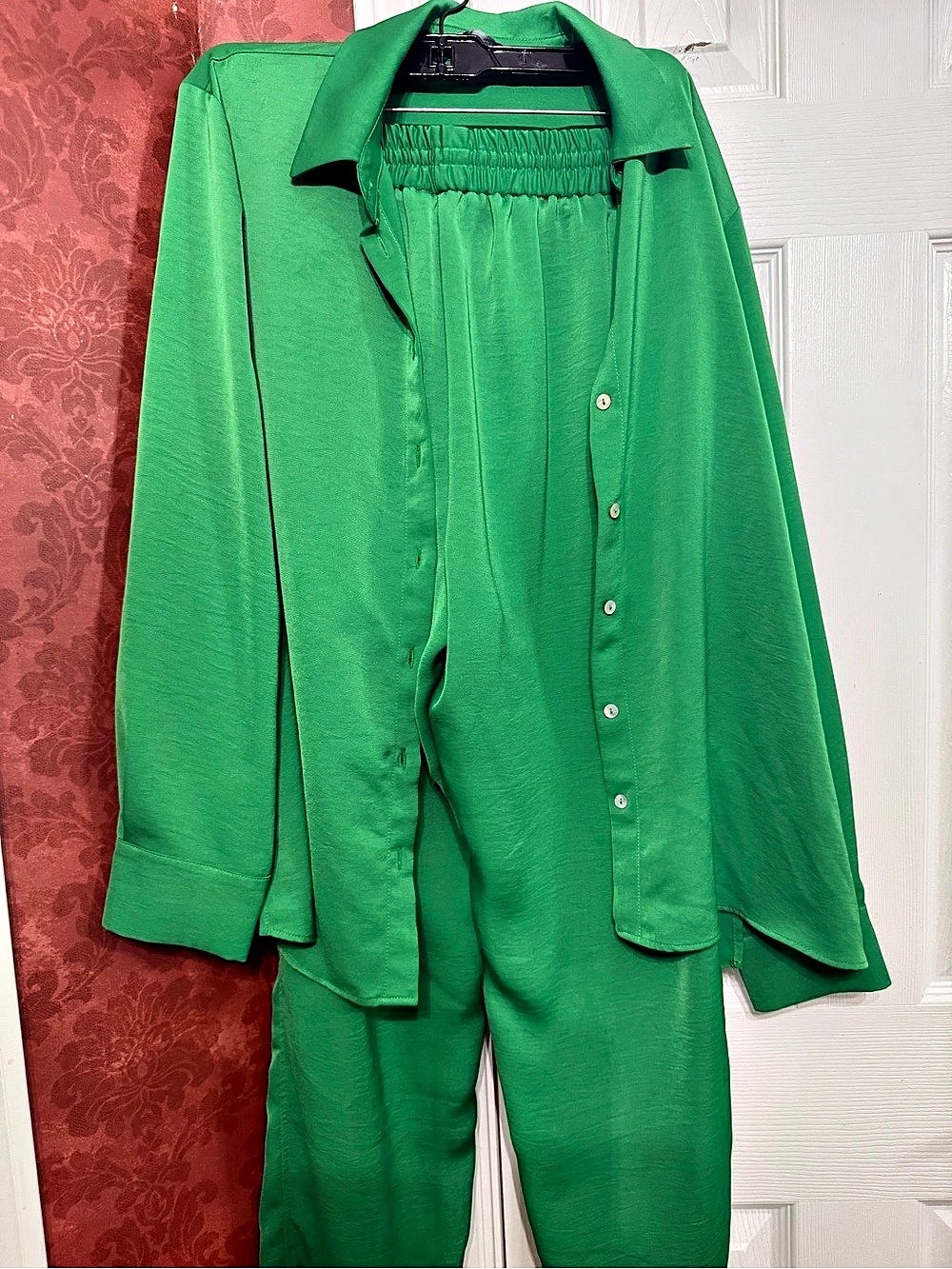 Zara Green Jumpsuit Size Medium Like New